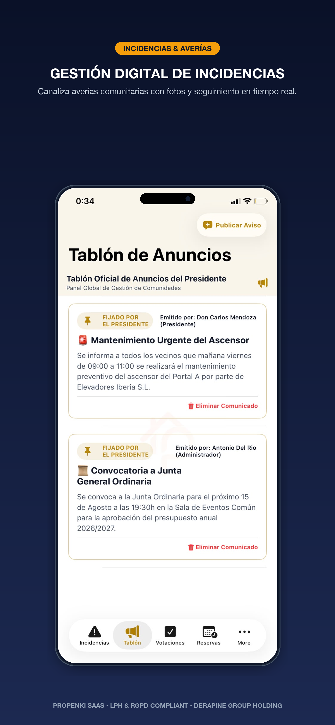 Pantalla de App Propenki